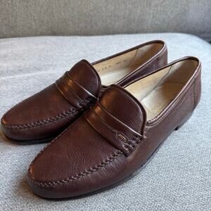 Bally of Switzerland Walton Loafer Leather Brown Shoes Classic Preppy Men's 10